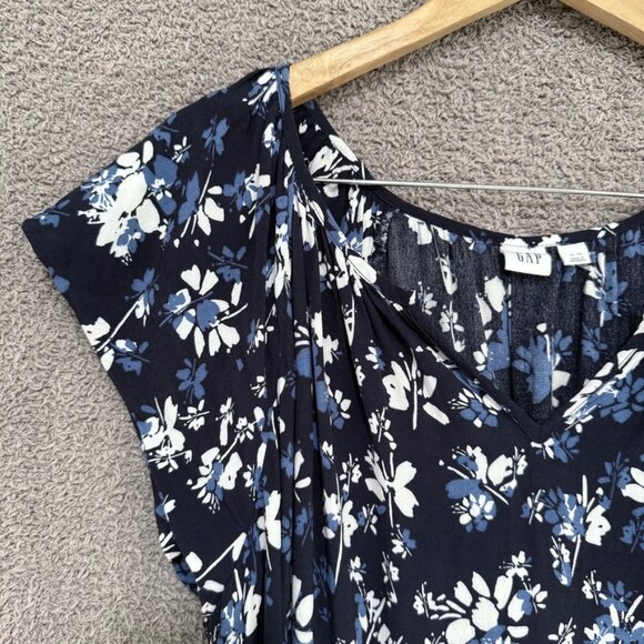 GAP Floral Print Raglan Sleeved Shift Dress - Picture 8 of 11